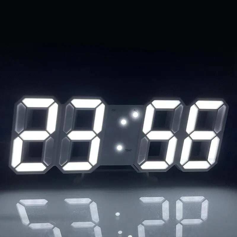 Relógio digital luminoso moda relógio de parede multifuncional criativo